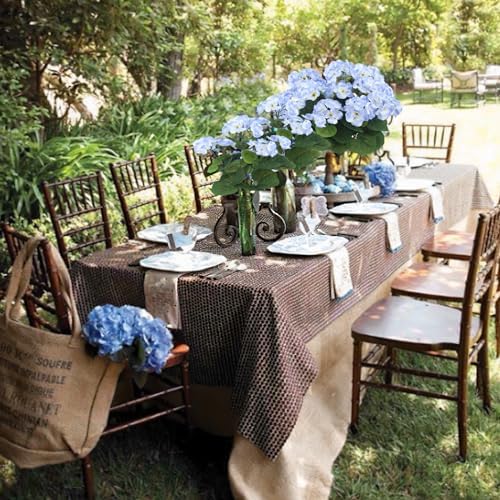 3 Pcs Artificial Blue Geranium Bushes for Garden Decor