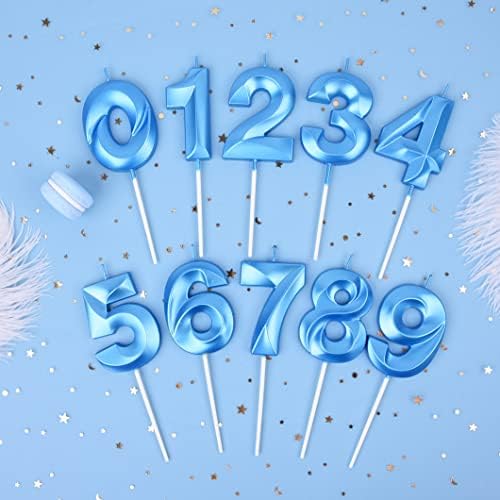 PHD CAKE 276 Inch Diamond Blue 8 Number Birthday Candles 1
