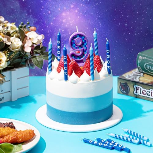 MTLEE 13 Pcs Gaming Birthday Candles with Number 9