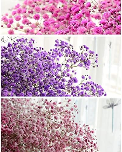 Artificial Gypsophila Flowers with Vase Set in Roze