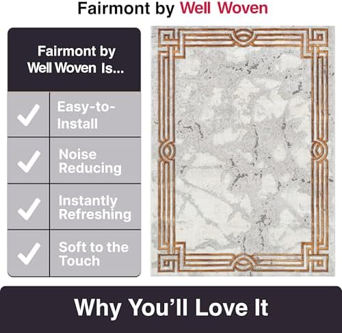 Well Woven Fairmont Collection Huntington Grey Rug