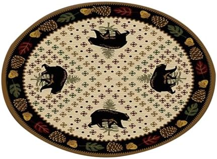 Ozeau Round Carpet Retro Ethnic Floor Mat