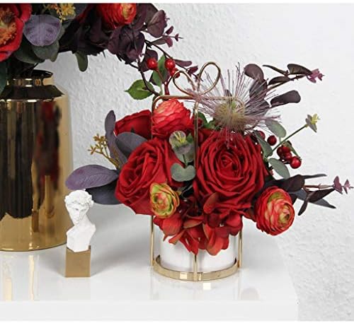 Silk Artificial Flowers With Ceramic Vase - Wedding Home Office Decor