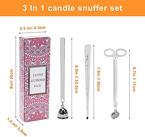 Luxiv 3 in 1 Candle Snuffer Set with Gift Package
