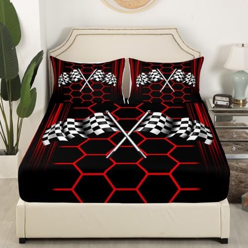 Extreme Sports Fitted Sheet Queen Size with Pillow Case