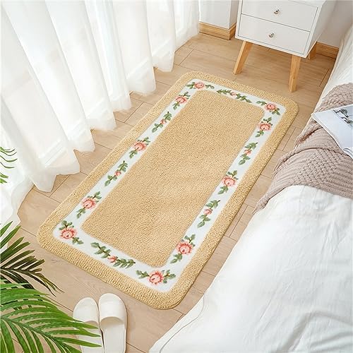Apioiqa Red Rose Shaggy Area Rug 1771x4921 Inch