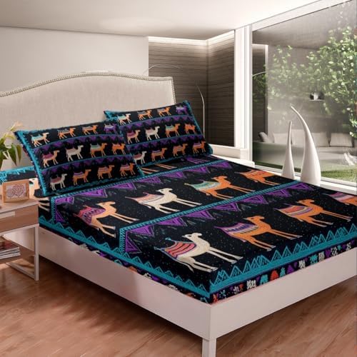 Homewish Boho Tribal Twin Sheet Set with Pillowcase