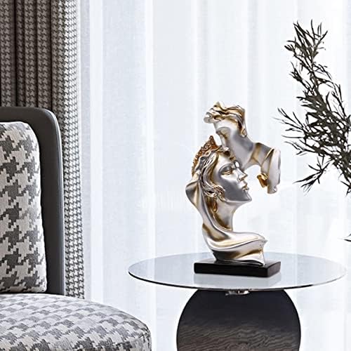 Yahu Lando Gold Resin Kissing Couple Statue
