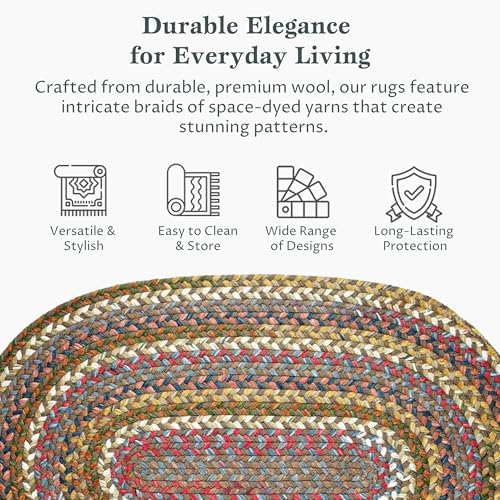 Rhody Rug Country Jewel CJ35 7 x 9 Oval Braided Area Rug 1