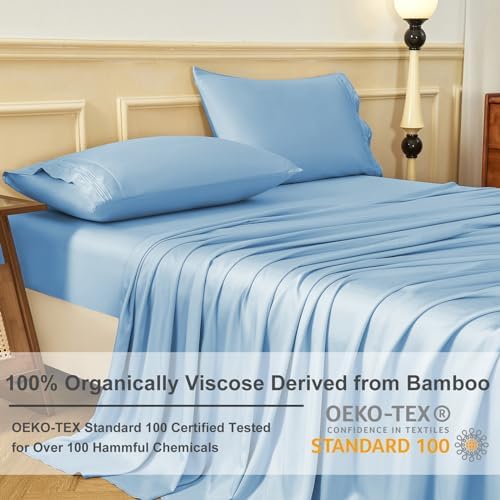 HCORA Bamboo Viscose Pillowcases Set of 2 - 600 Thread Count Cooling