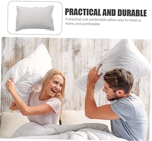 ERINGOGO Breathable Pillow Case Covers 2pcs Zipper Linen Pillowcases for Hotel Bedding