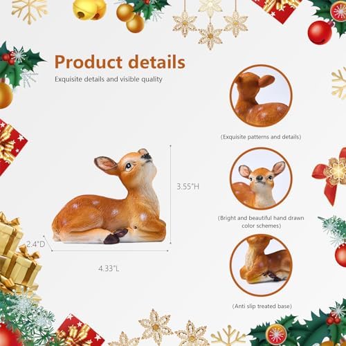 Artpaul Sika Deer Resin Statue Home Decor Accent 1