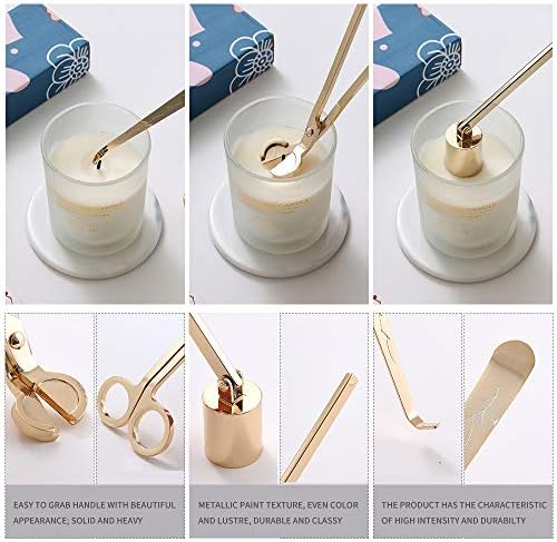 BEDOGO 3 in 1 Candle Tools Set - Gold
