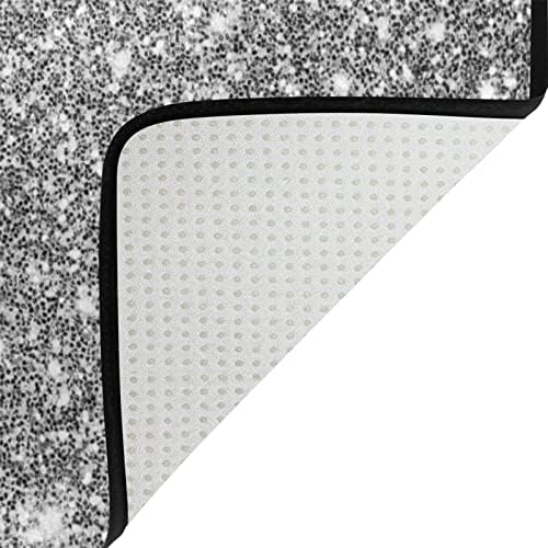 VIGTRO Silvery Glittering Non-Slip Area Rug 36x24 1
