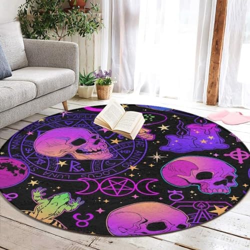 Witch Frogs Goth Moon Skull Mushroom Non-Slip Door Mat