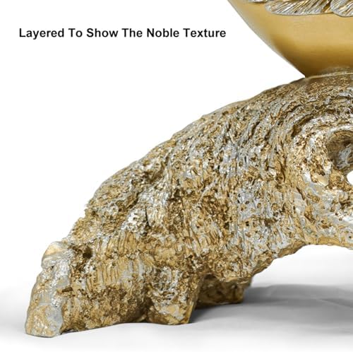 BULUXE 142 Inch Gold Couple Swan Sculpture