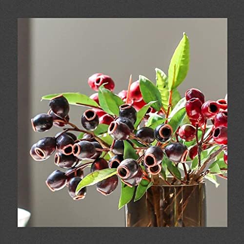 Lifelike Artificial Flowers Set with Hole Fruit Design