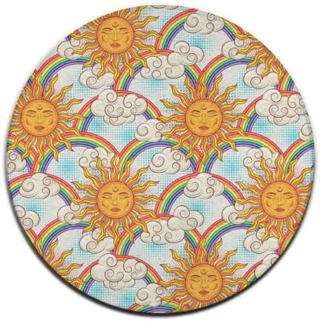 Meaudiwes Comfort Flannel Round Rug 1
