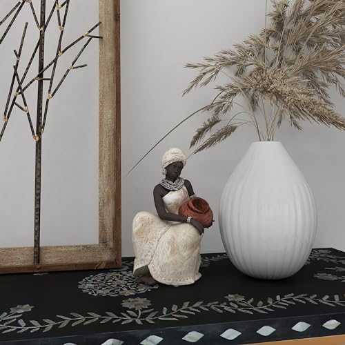 Deco 79 Polystone Woman Statue 6x6x10 Inch