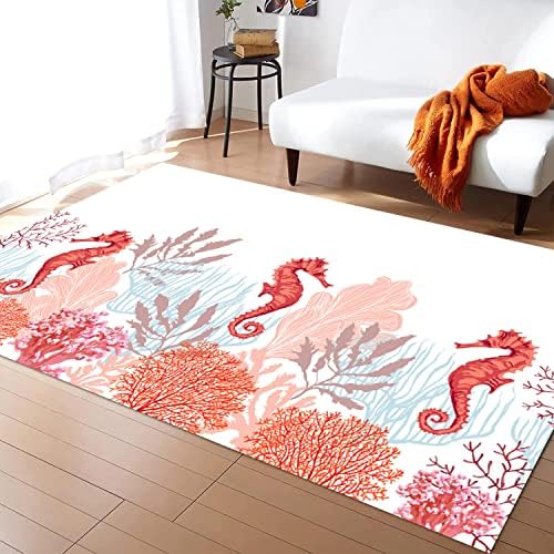Ocervd 8x10ft Soft Fluffy Area Rug Non-Slip Modern Floor Mat