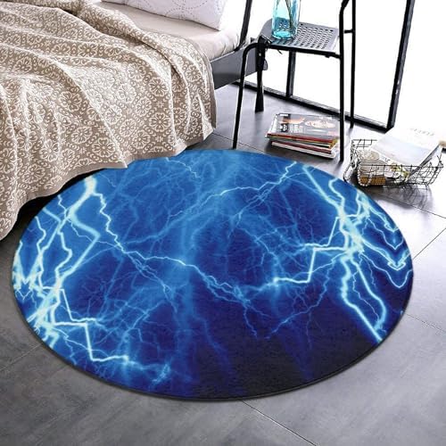 Meaudiwes Comfort Flannel Round Rug Non-Slip