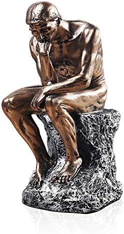 Lependor Thinker Statue Brown Resin Art Sculpture