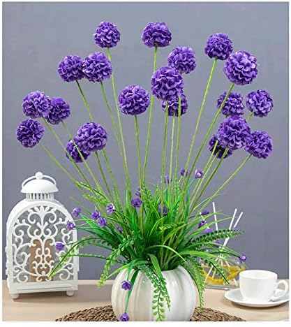 Gold Artificial Hydrangea with Round Vase for Home Decor