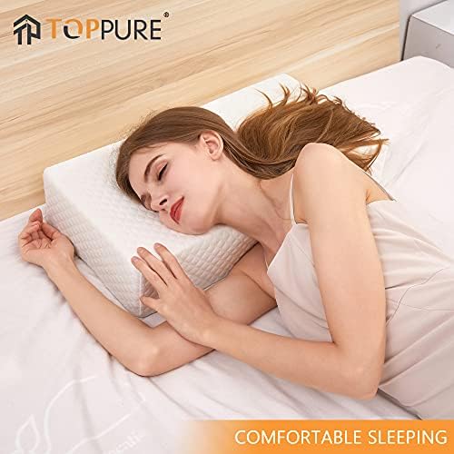 TOPPURE Cube Pillow Pillowcase 24x12x5 White