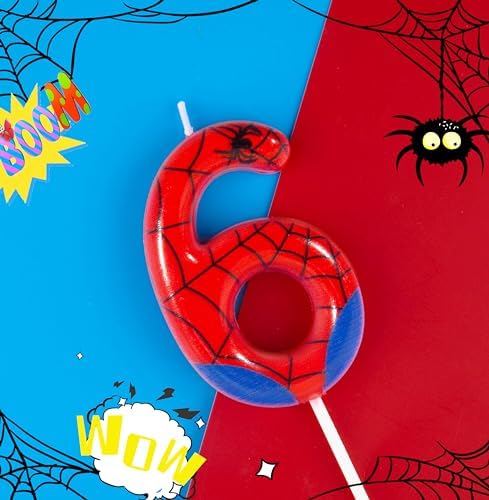 PHD CAKE Spider Number 6 Birthday Candle 276 Inch