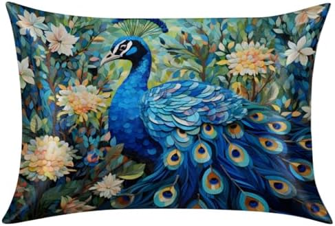 GzLeyigou Peacock Satin Pillowcase 20x30in Queen Size