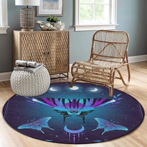 Meaudiwes Comfort Flannel Round Rug 60 Inch