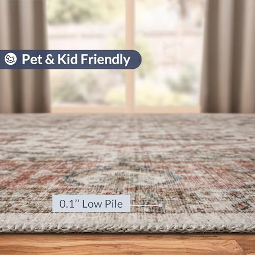 BELLEZE Boho Washable Rug - Gold 8x10 Area Rug