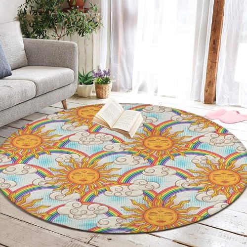 Meaudiwes Comfort Flannel Round Rug 1
