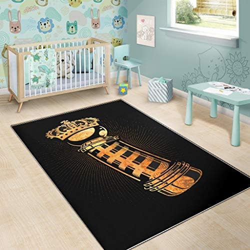 Komoi Gold King Barber Pole Area Rug