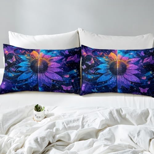 Manfei Sunflower Bed Sheet Set - Deep Pocket Twin with Pillowcase