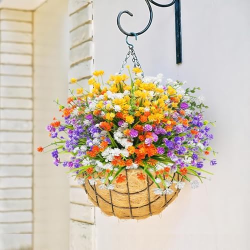 Uieke 24 Bundle Artificial Flowers for Outdoor Decor