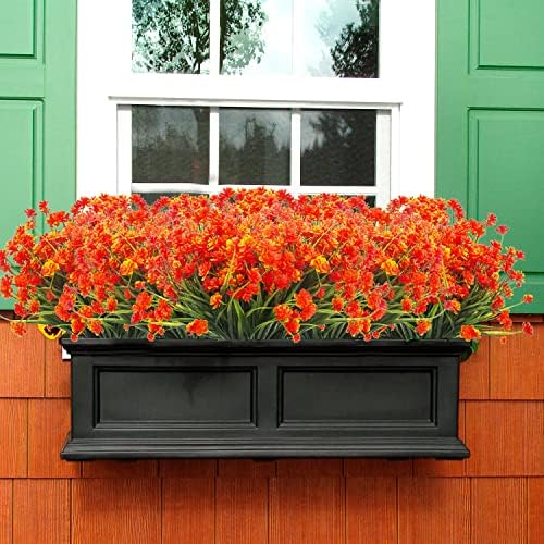 Grunyia Artificial Daffodils 12 Bundles UV Resistant Home Decor