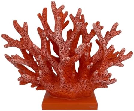 58 H Red Orange Coral Decor - Resin Statue