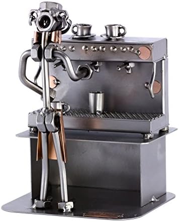 Barista Sculpture Nuts and Bolts Handmade Ornament Germany Metal Figurine