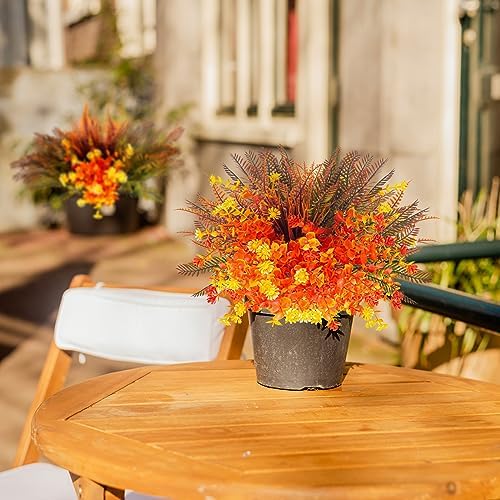 20 Bundles Artificial Fall Flowers for Thanksgiving Decor