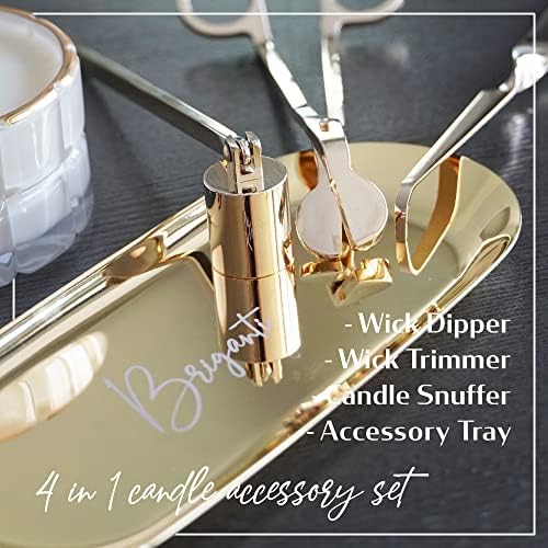 BRIGANTI Candle Care Essentials 4pc Set - Gold