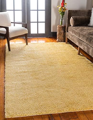 Unique Loom Yellow Area Rug 10x13 Rectangle