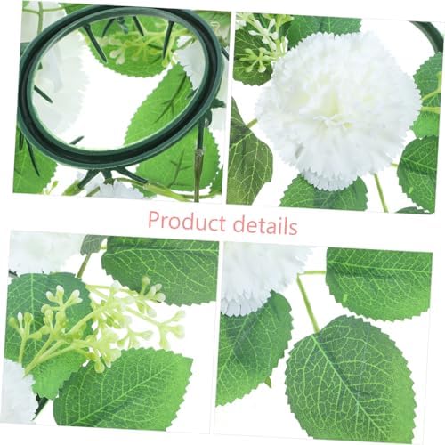 ABOOFAN Artificial Flower Candle Ring Wreath for Weddings