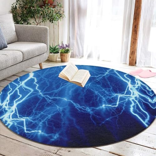Meaudiwes Comfort Flannel Round Rug Non-Slip