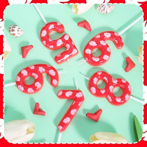 OGnomiFX 7th Birthday Candle with Red Cake Topper 1