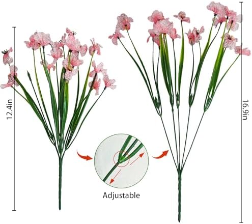 Uieke 72 Bundle Artificial Flowers Set Pink 1