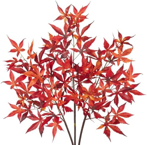 3Pcs Artificial Maple Leaf Branches for Fall Decor