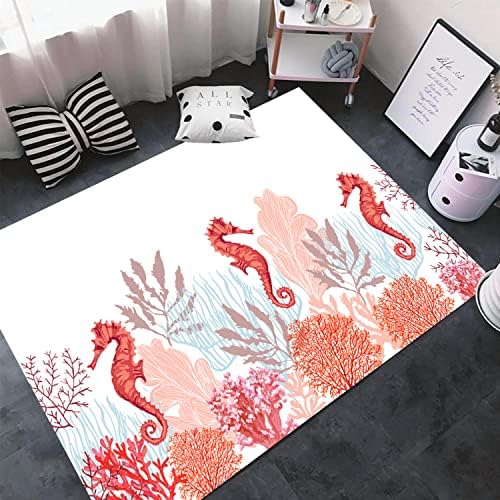 Ocervd 8x10ft Soft Fluffy Area Rug Non-Slip Modern Floor Mat
