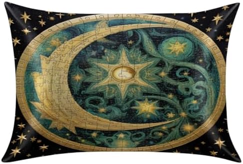 GzLeyigou Moon Star Satin Pillowcase - 20x40in King Size