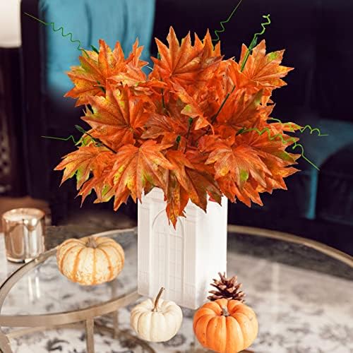 Tepaler 4PCS Artificial Maple Leaf Shrubs for Home Decor